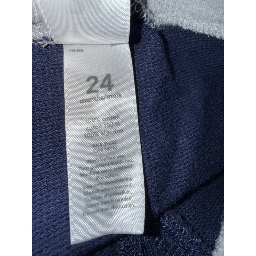 Carters Baby Boys Navy Gray Perfect Gentleman Long Sleeve Romper 24 Months - Picture 5 of 5